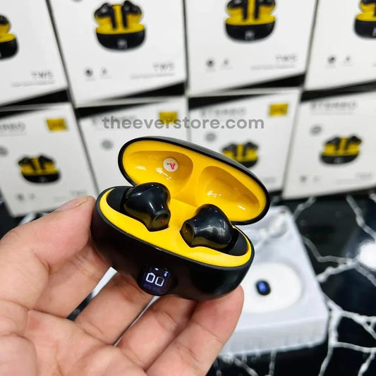 Premium Quality True Wireless Stereo Earbuds – Bluetooth 5.3 Earphones with Super Bass, Advanced Noise Cancellation & Smart Touch Control - Black
